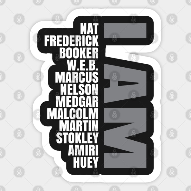 I Am A Strong Black Man Sticker by UrbanLifeApparel